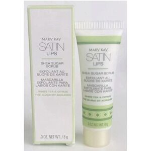 Mary Kay Satin Lips Shea Sugar Scrub White Tea & Citrus .3 oz 8g New in Box